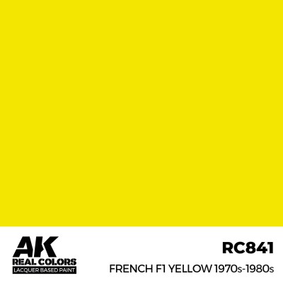 Акриловая краска на спиртовой основе French F1 Yellow 1970-1980 АК-интерактив RC841 детальное изображение Real Colors Краски