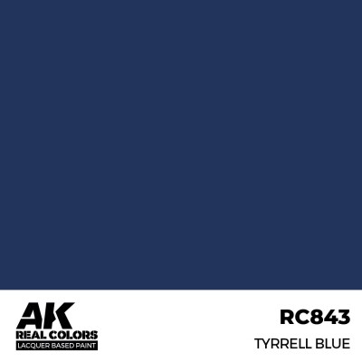 Акриловая краска на спиртовой основе Tyrrell Blue АК-интерактив RC843 детальное изображение Real Colors Краски