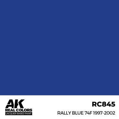 Alcohol-based acrylic paint Rally Blue 74F 1997-2002 AK-interactive RC845 детальное изображение Real Colors Краски