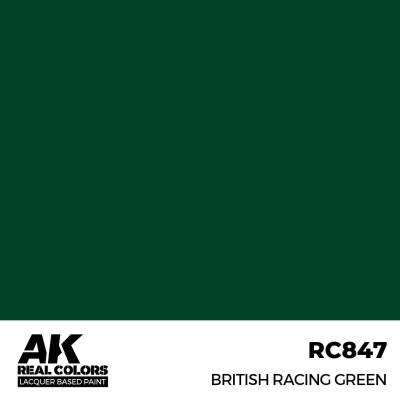Акриловая краска на спиртовой основе British Racing Green / Зеленый Британский АК-интерактив RC847 детальное изображение Real Colors Краски