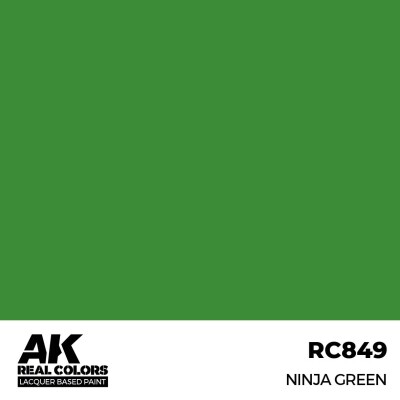 Акриловая краска на спиртовой основе Ninja Green / Зеленый Ниндзя  АК-интерактив RC849 детальное изображение Real Colors Краски