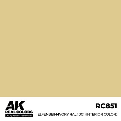 Акриловая краска на спиртовой основе Elfenbein-Ivory / Слоновая Кость RAL 1001 АК-интерактив RC850 детальное изображение Real Colors Краски