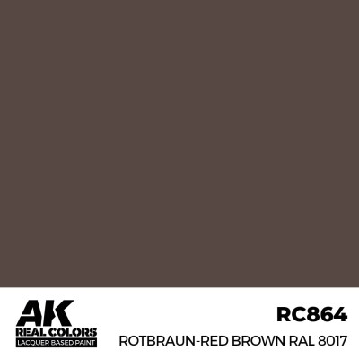 Акриловая краска на спиртовой основе Red Brown / Красно-коричневый RAL 8017 АК-интерактив RC864 детальное изображение Real Colors Краски