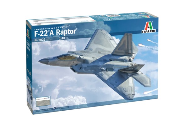 Збірна модель 1/48 ЛітакF-22A Raptor Italeri 2822 детальное изображение Самолеты 1/48 Самолеты