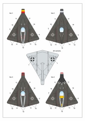 Сборная модель 1/144 Немецкий перехватчик Lippisch P.13a w/ Kettenkrad Armory Models Group 14507 детальное изображение Самолеты 1/144 Самолеты
