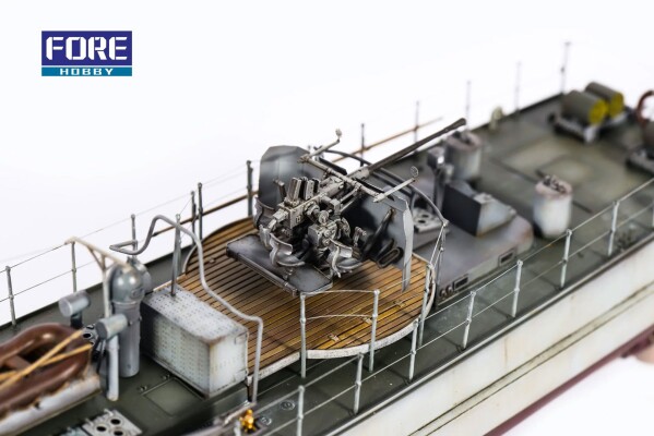 Сборная модель 1/72 немецкий скоростной ударный катер Schnellboot S-38B Foreart 1003 детальное изображение Флот 1/72 Флот
