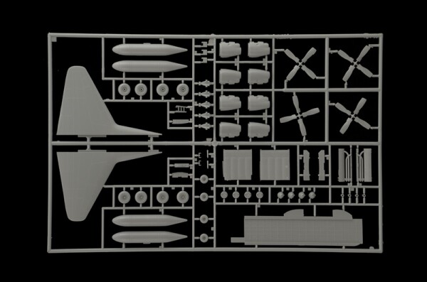 Cборная модель 1/72 Самолет Lockheed AC 130H Spectre Италери 1310 детальное изображение Самолеты 1/72 Самолеты