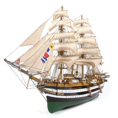 Збірна дерев'яна модель 1/100 Італійське парусне судно &quot;Amerigo Vespucci&quot; OcCre 15006 детальное изображение Корабли Модели из дерева