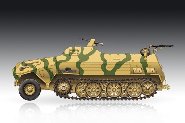 Сборная модель 1/72 Бронированный тягач Sd.Kfz.8 12т Трумпетер 07404 детальное изображение Автомобили 1/72 Автомобили