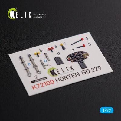 Horten Go 229 decal interior for Revell 1/72 KELIK K72100 детальное изображение 3D Декали Афтермаркет