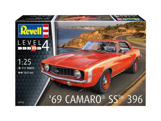 Збірна модель 1/25 Автомобіль '69 Camaro CC 396 Revell 07712 детальное изображение Автомобили 1/25 Автомобили