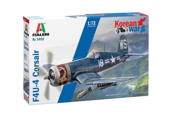 Збірна модель 1/72 Літак F4U-4 Corsair - Корейська війна Italeri 1453 детальное изображение Самолеты 1/72 Самолеты