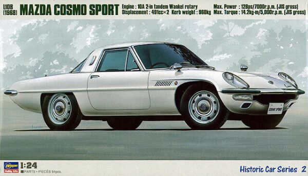 Сборная модель автомобиля L10B (1968) Mazda Cosmo Sport детальное изображение Автомобили 1/24 Автомобили