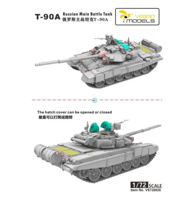 Збірна модель 1/72 Танк Т-90А Vespid Models VS720026 детальное изображение Бронетехника 1/72 Бронетехника