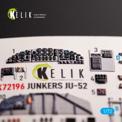 Ju-52 3D декаль интерьер для комплекта Italeri 1/72 КЕЛИК K72196 детальное изображение 3D Декали Афтермаркет