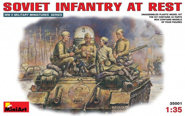 Советская пехота на отдыхе детальное изображение Фигуры 1/35 Фигуры