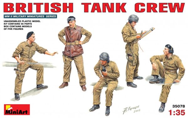 Британский танковый экипаж детальное изображение Фигуры 1/35 Фигуры