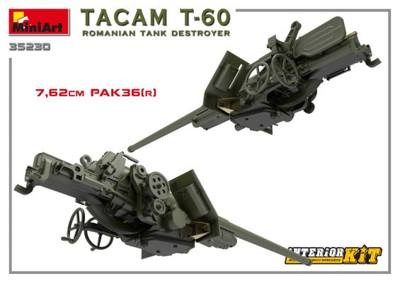 TACAM T-60 з інтер'єром детальное изображение Бронетехника 1/35 Бронетехника