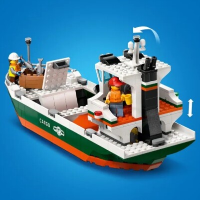 Конструктор LEGO City Морская гавань с грузовым судном 60422 детальное изображение City Lego