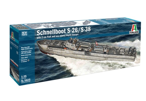 Збірна модель 1/35 Schnellboot S-26/S-38 Italeri 5625 детальное изображение Флот 1/35 Флот