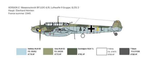 Збірна модель 1/72 Літак BF-110 C ZERSTORER Italeri 0049 детальное изображение Самолеты 1/72 Самолеты