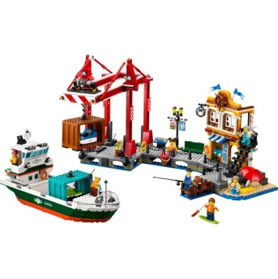 Конструктор LEGO City Морская гавань с грузовым судном 60422 детальное изображение City Lego