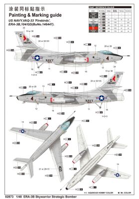 Сборная модель 1/48 Стратегический бомбардировщик ERA-3B Skywarrior Трумпетер 02873 детальное изображение Самолеты 1/48 Самолеты