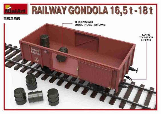 Gondola 16.5-18t детальное изображение Железная дорога 1/35 Железная дорога
