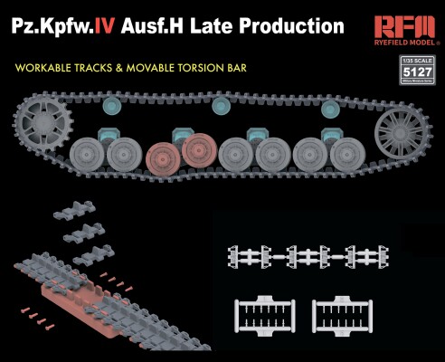 Збірна модель 1/35 Танк Pz.Kpfw.IV Ausf.H пізнього виробництва RFM RM-5127 детальное изображение Бронетехника 1/35 Бронетехника