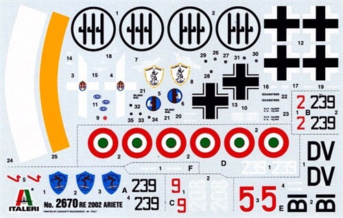 Scale model 1/48 Airplane Reggiane Re.2002 Ariete Italeri 2670 детальное изображение Самолеты 1/48 Самолеты