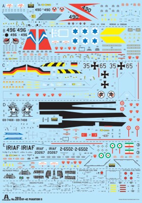 Cборная модель 1/48 Самолет RF-4E Фантом II Италери 2818 детальное изображение Самолеты 1/48 Самолеты