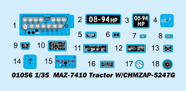 Scale model 1/35 MAZ-7410 Tractor W/CHMZAP-5247G Trumpeter 01056 детальное изображение Автомобили 1/35 Автомобили
