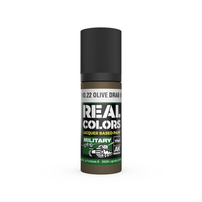 Акрилова фарба на спиртовій основі No.9/No.22 Olive Drab (WWII) АК-interactive RC883 детальное изображение Real Colors Краски