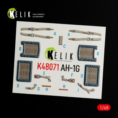 AH-1G 3D interior decal for ICM/SpecialHobby kit 1/48 KELIK K48071 детальное изображение 3D Декали Афтермаркет