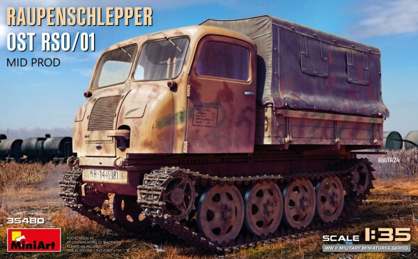 Збірна модель 1/35 Повногусеничний тягач Raupenschlepper Ost RSO/01 Середина виробництва MiniArt 35480 детальное изображение Автомобили 1/35 Автомобили