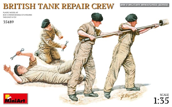 Scale model 1/35 Figures British tank repair team from WWII MiniArt 35489 детальное изображение Фигуры 1/35 Фигуры