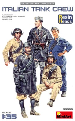 Збірна модель 1/35 Фігури Італійський танковий екіпаж Другої світової війни (смоляні голови) MiniArt 35500 детальное изображение Фигуры 1/35 Фигуры