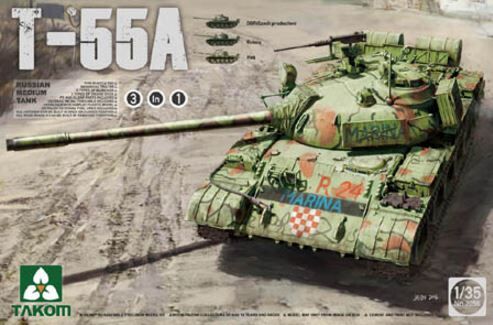 Russian Medium Tank T-55A 3 in 1 детальное изображение Бронетехника 1/35 Бронетехника
