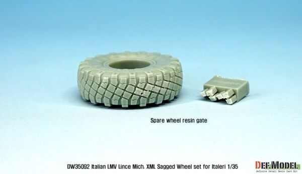 Italian LMV Lince &quot;XML&quot; Sagged Wheel set (for Italeri 1/35) детальное изображение Смоляные колёса Афтермаркет
