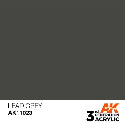 Acrylic paint LEAD GRAY – STANDARD / LEAD GRAY AK-interactive AK11023 детальное изображение General Color AK 3rd Generation