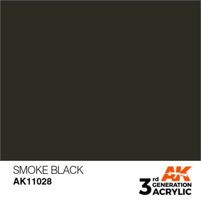 Акрилова фарба SMOKE BLACK – STANDARD / ЧОРНИЙ ДИМ AK-interactive AK11028 детальное изображение General Color AK 3rd Generation