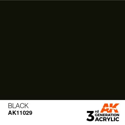 Акрилова фарба BLACK – INTENSE / ЧОРНИЙ AK-interactive AK11029 детальное изображение General Color AK 3rd Generation