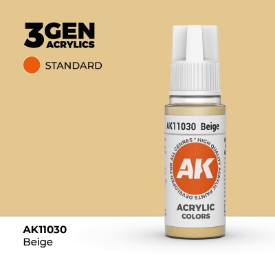 Акриловая краска BEIGE – STANDARD / БЕЖЕВЫЙ АК-интерактив AK11030 детальное изображение General Color AK 3rd Generation