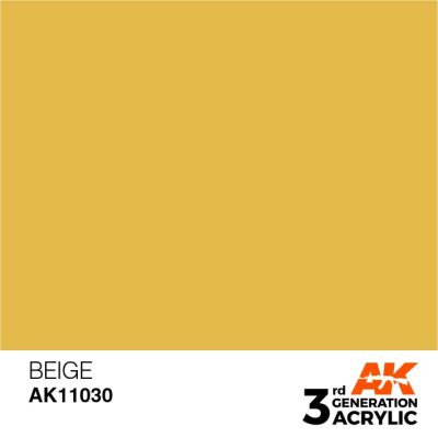 Акриловая краска BEIGE – STANDARD / БЕЖЕВЫЙ АК-интерактив AK11030 детальное изображение General Color AK 3rd Generation