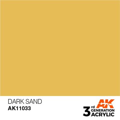 Акрилова фарба DARK SAND - STANDARD / ТЕМНО-ПІСЧАНИЙ  AK-interactive AK11033 детальное изображение General Color AK 3rd Generation
