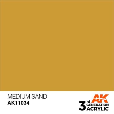 Акрилова фарба MEDIUM SAND – STANDARD / ПОМІРНО-ПІСЧАНИЙ AK-interactive AK11034 детальное изображение General Color AK 3rd Generation