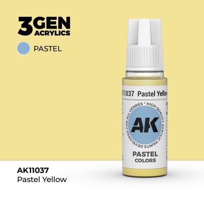 Акриловая краска PASTEL YELLOW – PASTEL / ПАСТЕЛЬНЫЙ ЖЕЛТЫЙ АК-интерактив AK11037 детальное изображение General Color AK 3rd Generation