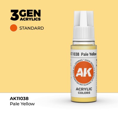 Акриловая краска PALE YELLOW – STANDARD / БЛЕДНО-ЖЕЛТЫЙ АК-интерактив AK11038 детальное изображение General Color AK 3rd Generation