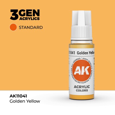 Акриловая краска GOLDEN YELLOW – STANDARD / ЗОЛОТИСТО-ЖЕЛТЫЙ АК-интерактив AK11041 детальное изображение General Color AK 3rd Generation