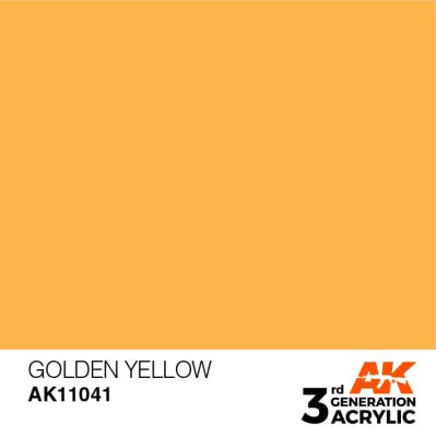 Акриловая краска GOLDEN YELLOW – STANDARD / ЗОЛОТИСТО-ЖЕЛТЫЙ АК-интерактив AK11041 детальное изображение General Color AK 3rd Generation